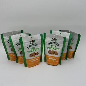 Greenies Pill Pockets Capsule Size Chicken 7.9 oz 6 Pack 12/25 NEW